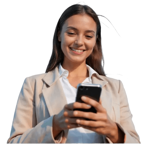 Person using mobile banking